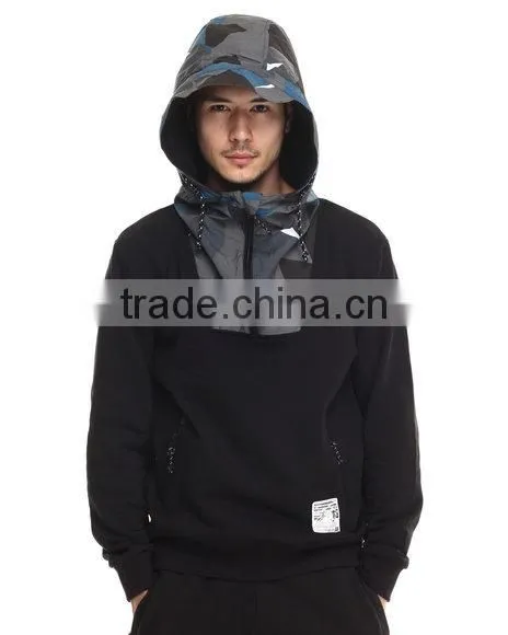 Custom Men Zipper Chimney Collar Sweatshirt