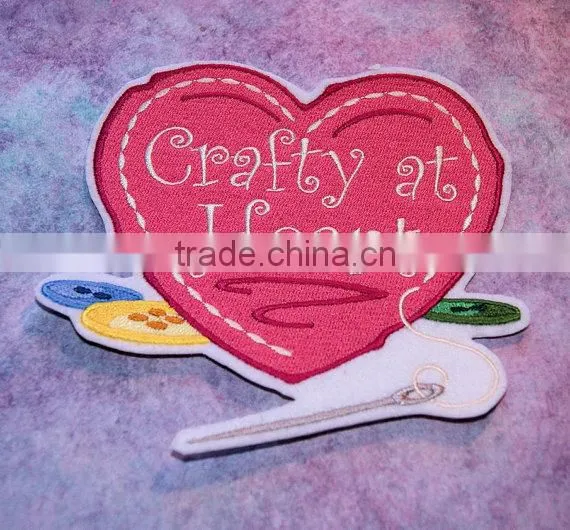 Custom high quality embroidered creative Love puzzles patch for clothes embroidery patch made in china choose size/color