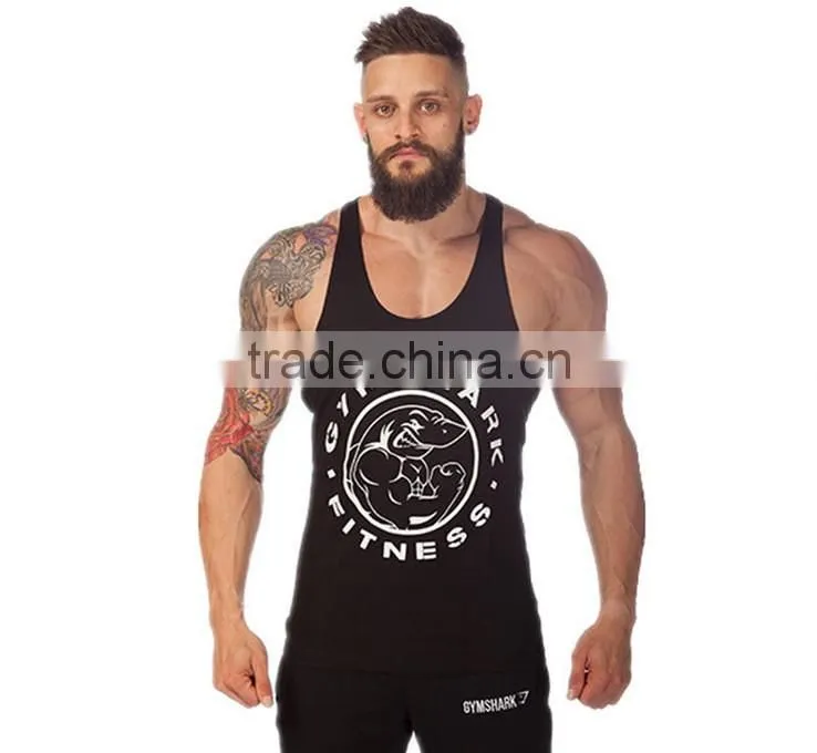 2016 cotton fitness clothes Gym bodybuilding tank top men Sleeveless sport tops Casual golds gym vest brand tracksuits men