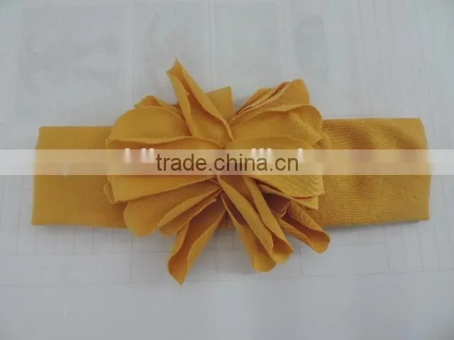 wholesale cute baby girls hair accessories fancy hair bands boutique baby girl flower cotton fabric elactic headband for kids