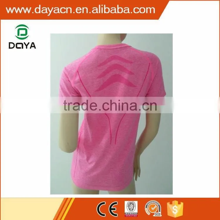 women's fashion dri-fit T-shirt seamless jacquard T-shirt