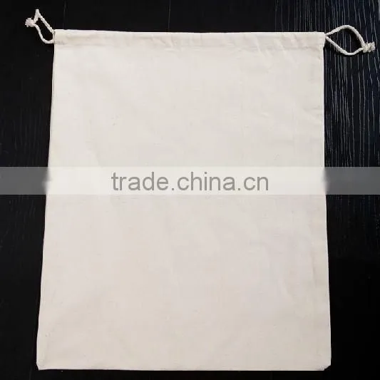 Cotton gym bag polycotton laundry bag string storage bag
