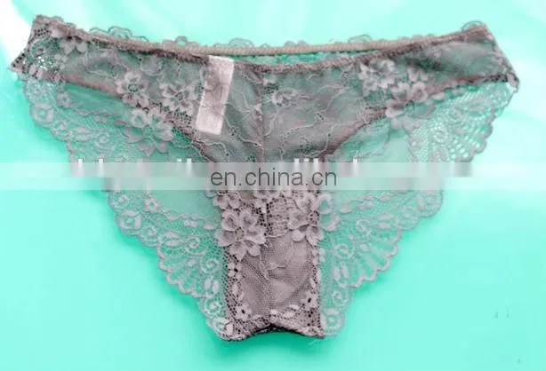 Europe sexy lace low waist panty transparent temptation briefs Summer slim woman