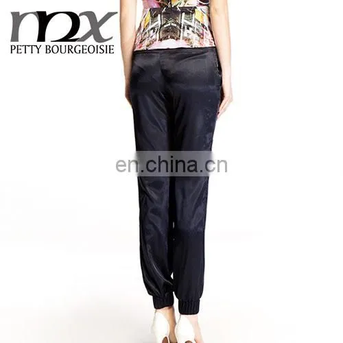 Loose Pants For Women Pure Color Simple Style With Ankle Elastic