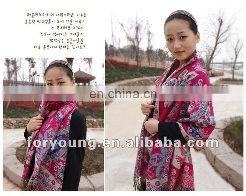 snowflake fabric jacquard rayon shawls