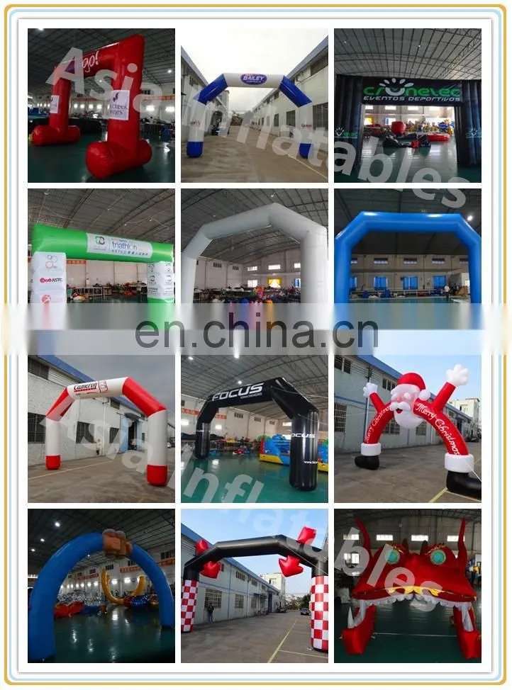 The Most Attractive 0.6mm Thickness PVC Tarpaulin Inflatable Arch , Inflatable Event Archway, Inflatable Finish Arch
