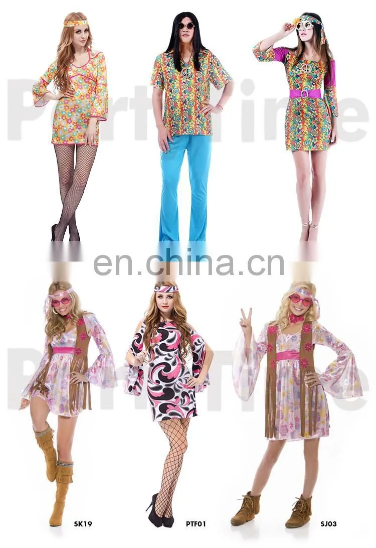 halloween carnival party time costume wholesale adult women sexy hippie costume