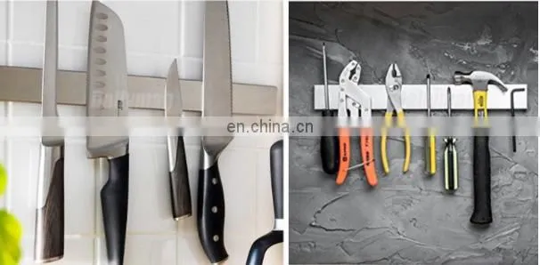 Customized Strong Aluminum magnetic knife holder/ block/strip for hot sale