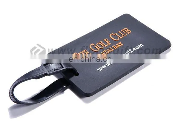 Eco-friendly flashing PVC material luggage tag customized size tag
