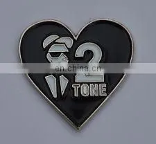 Custom Heart Shaped lapel pin with Butterfly clutch