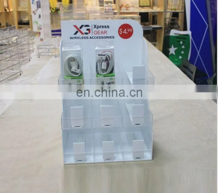 high quality display stands acrylic cell phone accessory display rack