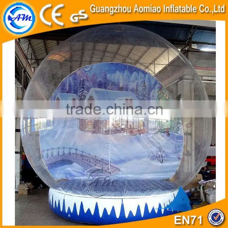 Outdoor large christmas snow globe inflatable christmas decoration