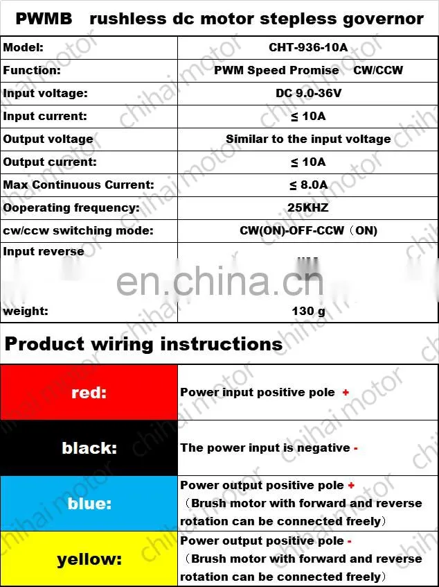 PWM DC Motor Stepless Speed Change / Pulse Width Motor Speed Regulation Switch 9V12V24V36V Governor / Module 10A