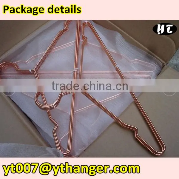 Luxury metal wire hanger copper hanger for disply