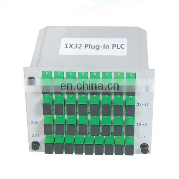 Best selling plug shell v-groove rack mount 1*32 price 1x4 fiber plc sus splitter