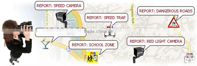 anti police gps radar detector 740A From Conqueror (2 in 1)