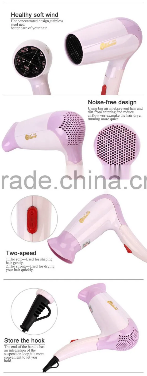 Foldable Hair Dryer Mini Car Travel Hair Dryer ZT-3346