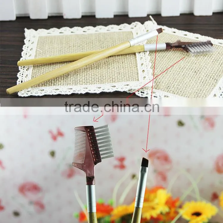 bamboo makeup brushes 5pcs with synthetic hair makeup brush set