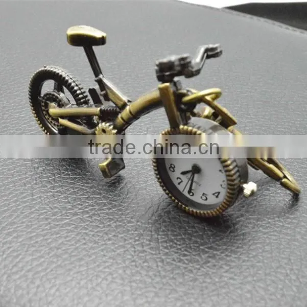 Mini Pocket Watch Bike Style Acrylic Glass Watch