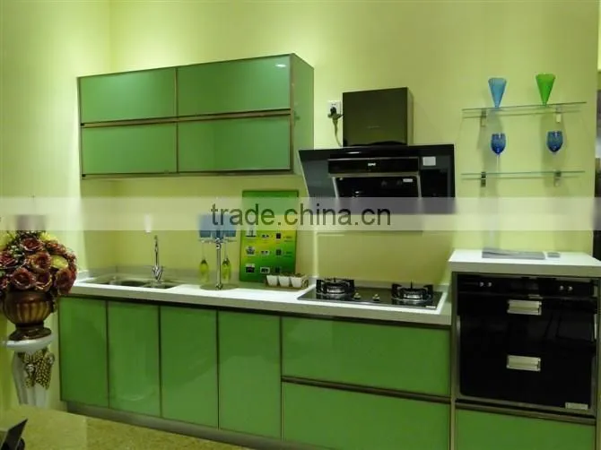 5mm Painted clear tempered glass kitchen cabinet door glass
