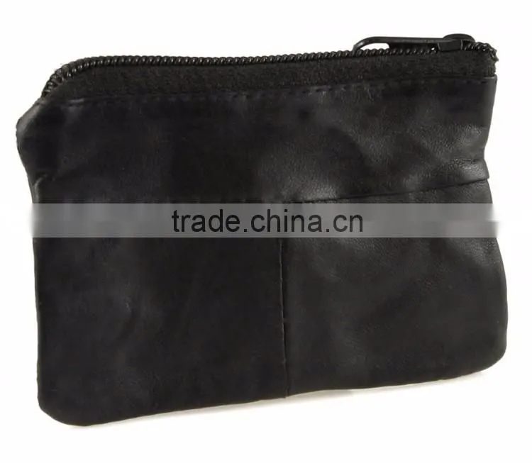 Factory Small Key Change Purse Cowhide Zipper Coin Purse