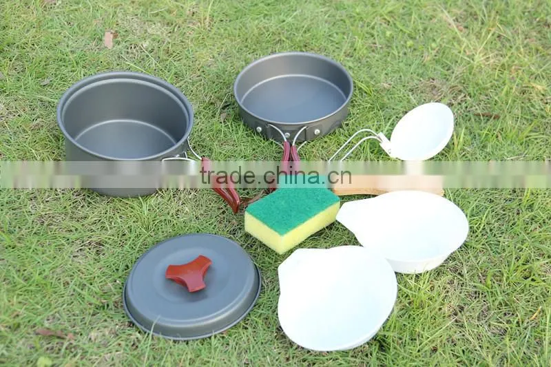 1~2person outdoor camping and picnic cookware set PY71001