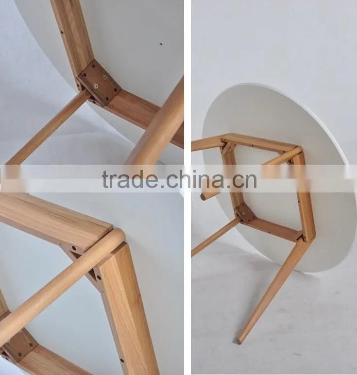 DT-4046-1 Classic eco-friendly solid wooden round dining table dining room furniture