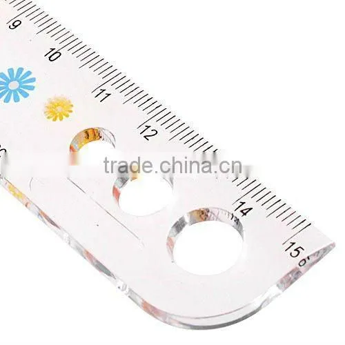 promotional fantastic 15cm clear acrylic straight ruler with round corner