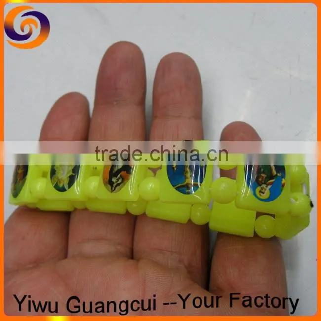 Wood bracelet with epoxy logo sticker