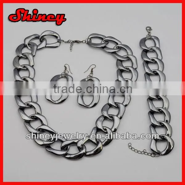 varous fashion styled HOT link chain 18 carat gold jewelry sets