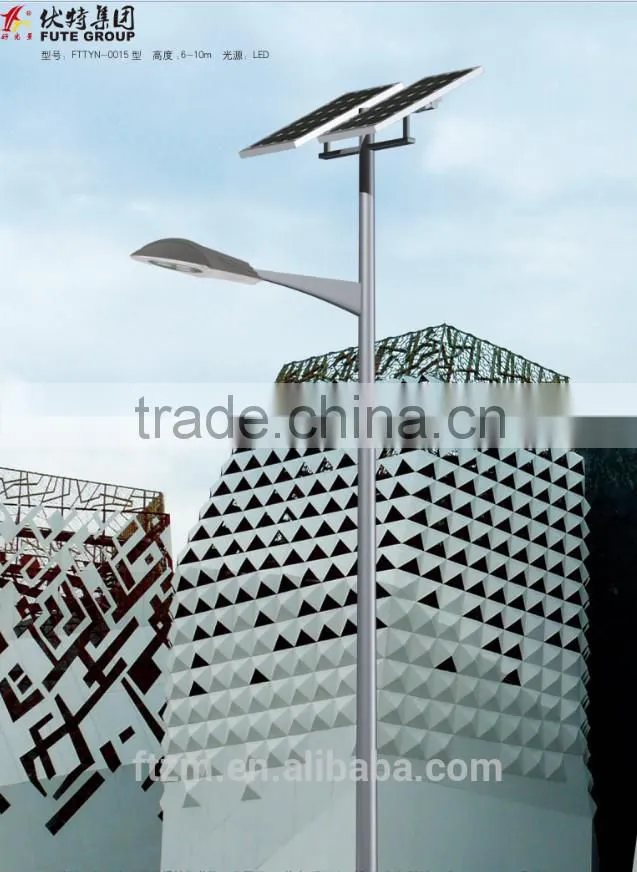 3M-25M single/double/multiple hot dipped galvanized solar lamppost for lighting