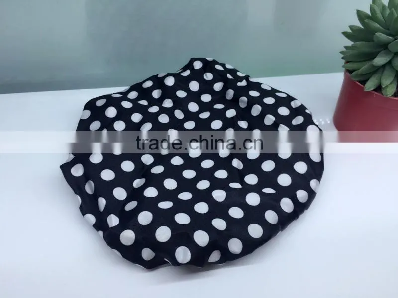dot printed shower cap