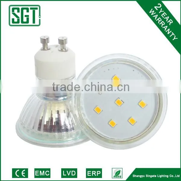 GU10 3W5W glass and aluminum led spotlight indoor use
