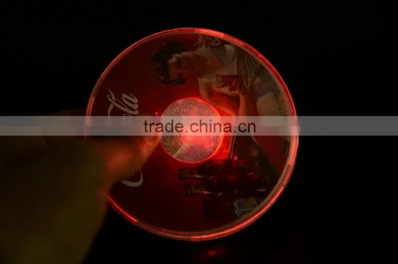 ktv blinking coaster LED Coaster Wholesale LED Flashing Coasters