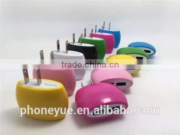 interesting design colorful mini usb home travel charger adapter