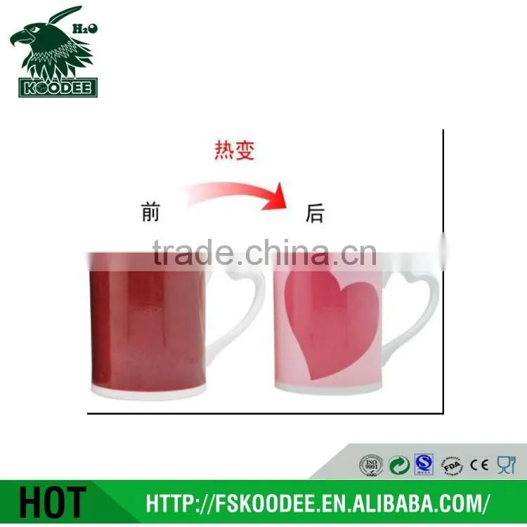 Color changing design Ceramic coffee mugs with BPA FREE