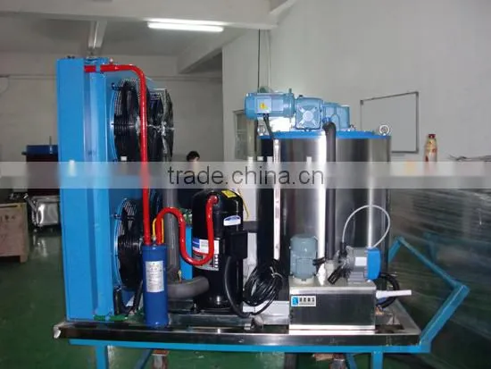 Industrial flake ice making machine, applied into fishery and transportation