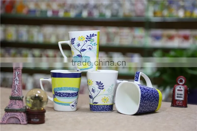 Best selling daily use white porcelain mug ceramic funny