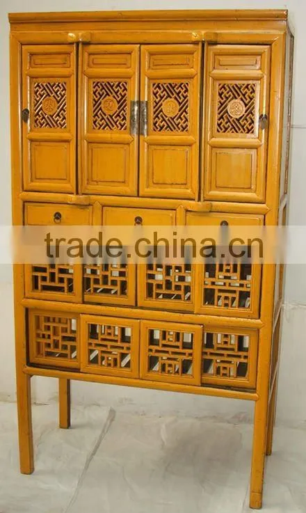 chinese antique white big cabinet