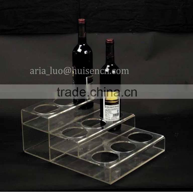 Acrylic wine bottles display holder/bottle holder display