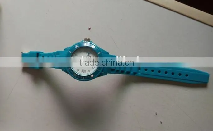 Sport style case combined alloy with plastic silicone watch