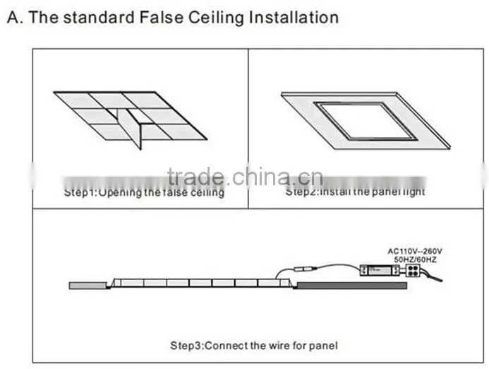 Super Slim High Brightness 36W 40W 48W 600x600 Square LED Panel Light