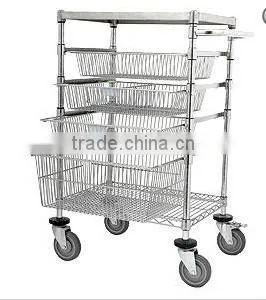 Hospital Mobile Storage Chrome Wire Shelving Compactors