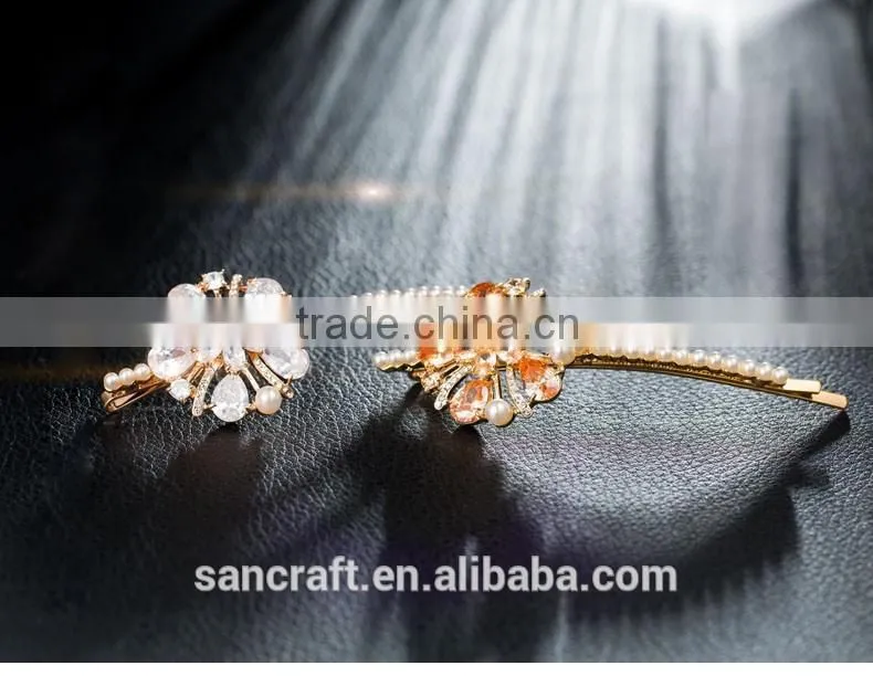 Two colors fine decorative fine hair claws