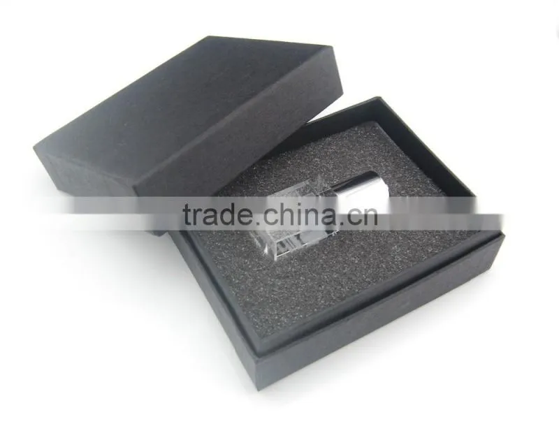 Customized Capacity Memory Disk High-end Crystal Insert 1C Laser Engraved Logo USB Flash Drive for Promotional Gifts