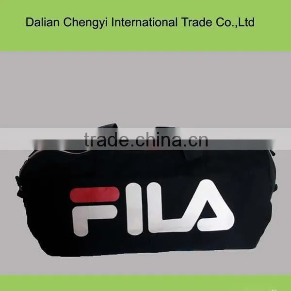 Manufacturer black knit travel sport tote bag with customize logo