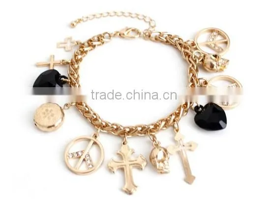 >>NEW SW16607 promotion charm bracelet peace cross bracelet//