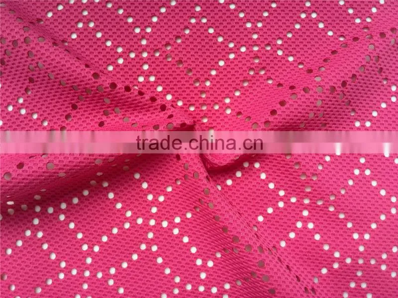 Laser drilling jacquard knitted cloth