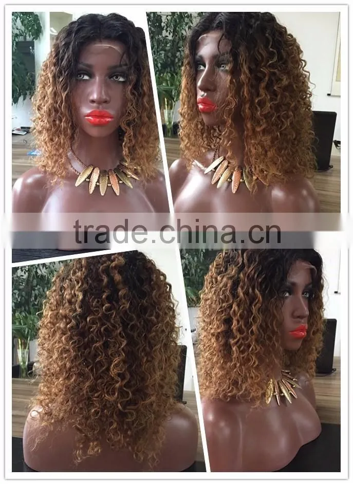 Aibaba Express Wholesale price for Hand tied full lace wig made from 100% Chinese human hair in afro curl hair style