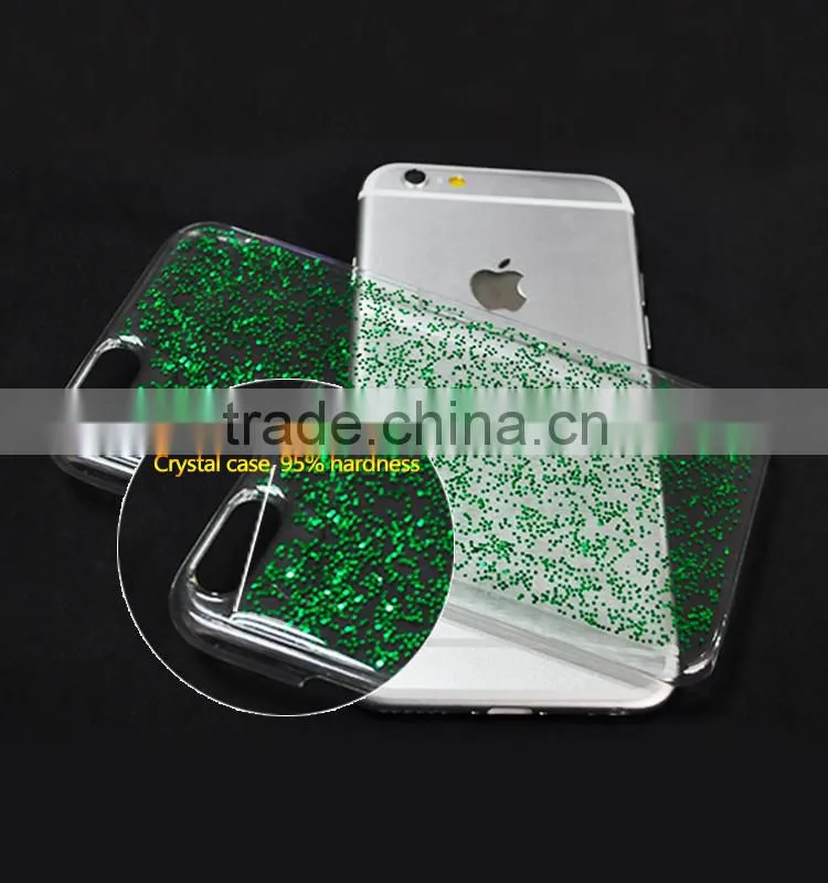 Aikusu 2015 hot selling crystal glitter gel case suitable for Iphone 6/6S